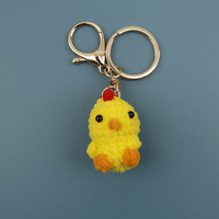 Porte-clés Amigurumi en fil tricoté fait main, 12 signes du zodiaque chinois, jouets mignons en crochet, breloque de sac, pendentif pour cadeau