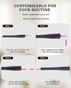 Скакалка YUEDONG F-201, профессиональная, портативная, из ПВХ, для фитнеса и тренировок, с регулируемой скоростью/длиной, с нескользящими ручками - Product Image 6