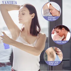 Semprotan deodoran OEM/ODM, semprotan tubuh pencerah deodoran anti keringat lengan bawah tangan untuk pria dan wanita