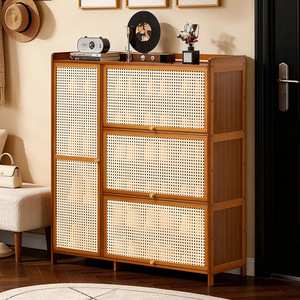 Home <b>shoe</b> cabinet, entryway <b>storage</b> rack, <b>shoe</b> rack integrated, floor-standing multi-tiered cabinet for use in hallways. - Product Image 1