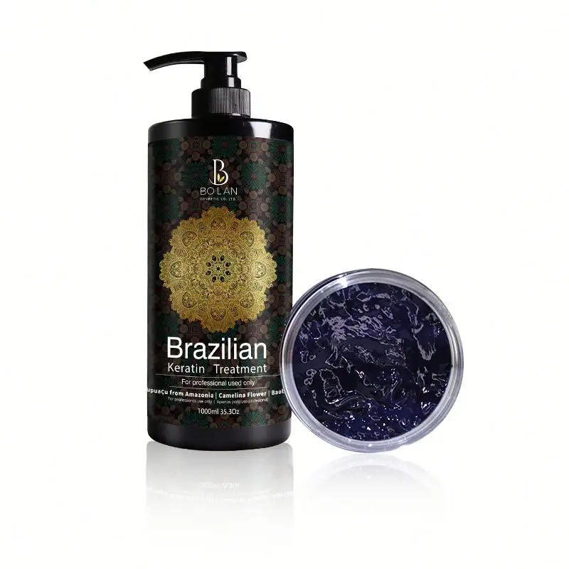 Own brand brazilian keratin treatment no formaldyhides hair straightening cream for men
