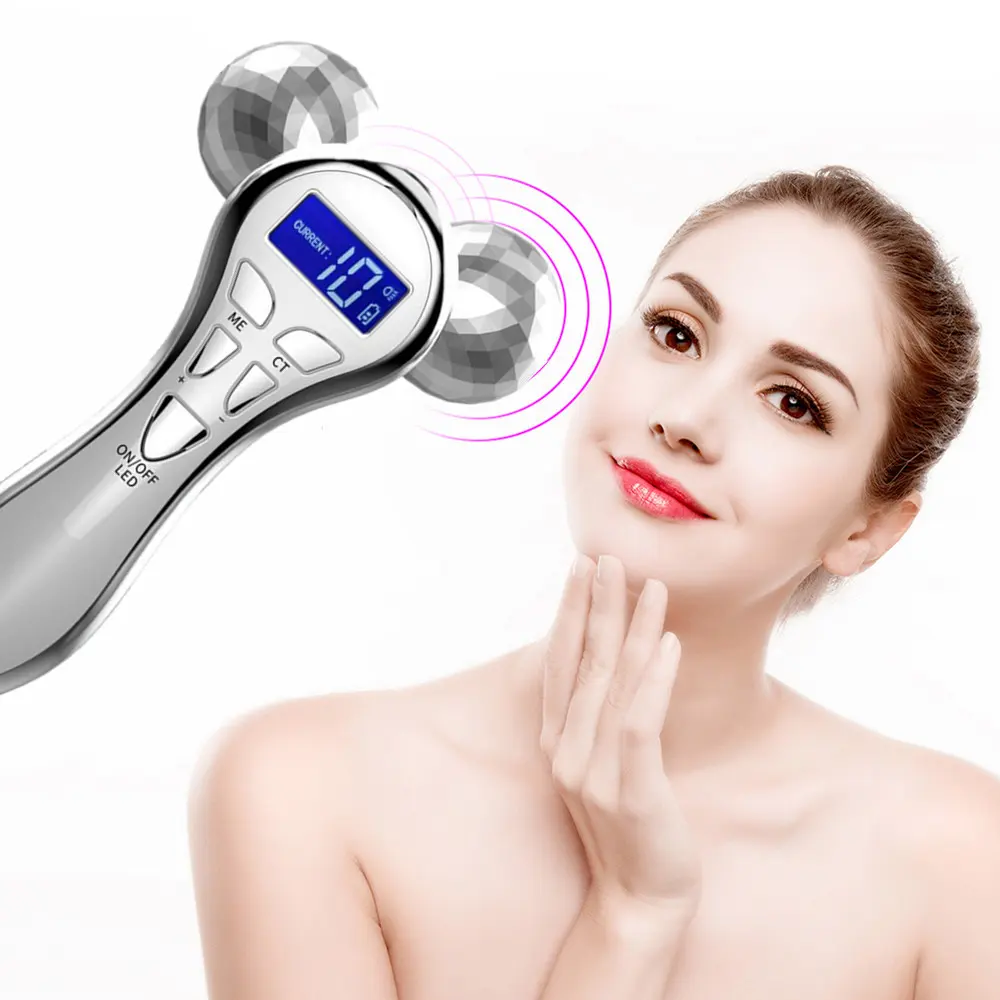 Rolo de massagem facial 4d, rolo removedor de rugas em forma de y para relaxamento do rosto, instrumento giratório de 360