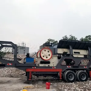 Construction Waste Mobile Crushing Station Mobile Crusher for Recycling Concrete