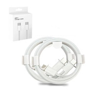 Para Apple iPhone 16 16pro 16pro Max 15 60W Cable de datos de carga rápida trenzado Cable de cargador tipo C a tipo C con embalaje
