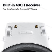 Lunettes FPV analogiques DMKR VR100 5.8GHz pour surveillance de drones, vidéo sans fil, sortie AV 40CH, écran IPS 3 pouces, batterie 1200mAh, en vrac