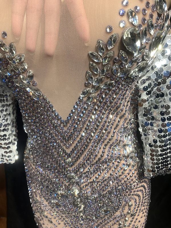 high quality gold evening gown