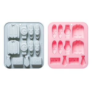 MOLDE PARA GOLOSINAS DE KEBAB, Paquete de 12, Molde de Silicona con Tema del Día del Padre, Reloj de Caballero, Chocolate, Resina, Repostería, Empaque a Granel, Irregular - Product Image 1