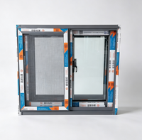 Fenêtre coulissante moderne en alliage d'aluminium anti-ouragan, moustiquaire résistante au vent et aux chocs, pour extérieur, directement de l'usine