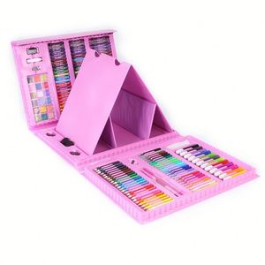 X919-1 Jouets éducatifs DIY 208 pièces, kit de dessin coloré en plastique avec couleurs, fournitures scolaires - Product Image 2