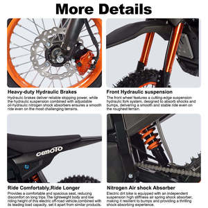 มอเตอร์ไซค์วิบากไฟฟ้าขนาดเล็กสำหรับผู้ใหญ่3000W 4000W 6000W แฟชั่นจาก US UK ราคาถูก - Product Image 2