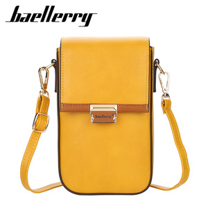 Baellerry Women's Crossbody Bag Yellow Vertical <b>Square</b> Magnetic Buckle Mobile Phone Bag Everyday Use Portable - Product Image 1
