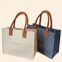 Sac à main fourre-tout en feutre de laine pour faire des achats Sac promotionnel pour les industries du cadeau de ciment d'habillement