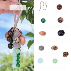 Wholesale Multiple Style Natural Plant Fruit Shell Car Pendant <b>Wind</b> <b>Chime</b> Kits Handwoven Lanyard Bodhi Hanging Decor - Product Image 5