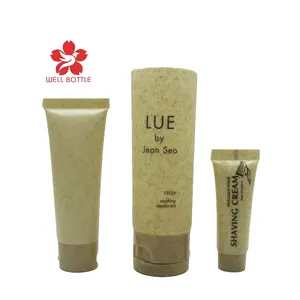 biodegradable cosmetic packaging eco friendly custom wheat straw plastic soft tube for lip balm hand cream squeeze PT-19B