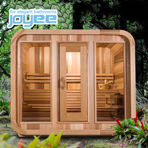 JOYEE calidad moderna 3 4 5 6 persona saludable Sauna al aire libre de cedro rojo pino blanco cabaña en el jardín de invierno - Product Image 1