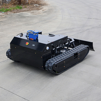 Cortadora de Césped de Grado Industrial para Terrenos en el Reino Unido con Motor Diésel Turbo de 4 Tiempos y 27 CV, Configuración de Chasis con Control Remoto