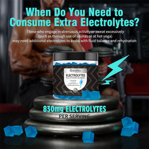 Toptan OEM özel etiket 100% doğal Vegan 830mg güçlü elektrolit hidrasyon Multivitamin Gummy takviyesi vücut geliştirme için - Product Image 3