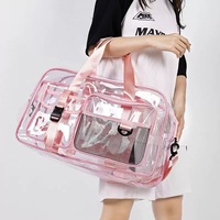Sac de sport transparent grande capacité approuvé pour les stades, avec sangle réglable, sac de voyage bandoulière transparent, sac à dos