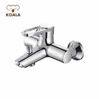 Robinet de douche en laiton chromé poli, finition céramique, à poignée unique, 2 trous, 4 pouces, à montage en surface, durable et traditionnel pour salle de bain