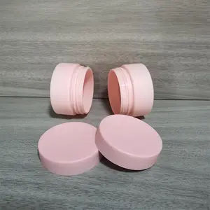 Custom Matte Pink 25ml Lip Balm Bottle And 47mm Pink Matte Cap Pet Plastic Cosmetic Cream Moisturizing Bottle.