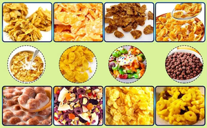 Dây chuyền sản xuất máy ăn nhẹ ngũ cốc ăn sáng để chế biến mảnh ngô - Product Image 2