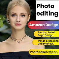 Service de photographie et de conception visuelle créative pour les listes de produits e-commerce avec fond blanc et photos de modèles publicitaires