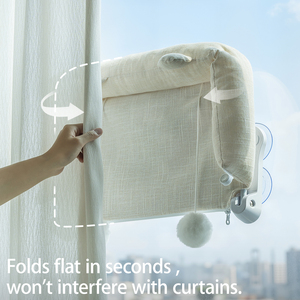 2026 Yongbao Neue Luxuriöse Niedliche Stabile Exklusive Katzenhängematte Katzenfensterbett-Design mit Flauschigen Bällen Direkt ab Werk Großhandel - Product Image 6