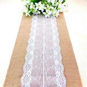 Spliced ren trang trí bảng Runner Khăn trải bàn đay tự nhiên cho trang trí tiệc cưới - Product Image 2