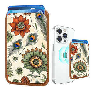 Mag Safe Magnetic Leather Business ID <b>Card</b> <b>Holder</b> <b>Wallet</b> Plush Fabric Suede Phone <b>Card</b> Case <b>for</b> iPhone 15/16/17 Pro Credit <b>Cards</b> - Product Image 1