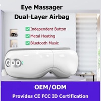 Masseur oculaire intelligent pliable avec musique sans fil, compression thermique, vibration par airbag, appareil de soin des yeux rechargeable