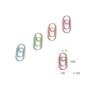 Clips en forme de cœur de couleur aléatoire, papeterie colorée pour documents et notes, clips mignons pour bullet journal, bureau et école
