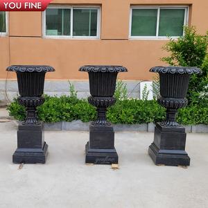 Offre Spéciale Jardin <span class=keywords><strong>Pot</strong></span> de Marbre Noir Naturel Décoratif Fleur Planteur - Product Image 5