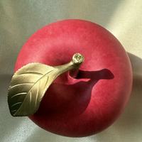 BZY Luxe Koperen Appel Sculptuur Messing Fruit Figuur Modern Huisdecoratie Metaal Kunst Beeld Groothandel OEM Fabriek Bulk