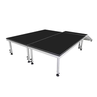 Podium de scène personnalisé Portable facile à installer cadre en aluminium hauteur réglable plate-forme de scène événements sur le terrain étage de scène