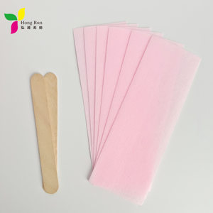Bandes <span class=keywords><strong>de</strong></span> <span class=keywords><strong>cire</strong></span> non tissées colorées jetables à prix abordable pour l'épilation, papier dépilatoire rose - Product Image 1