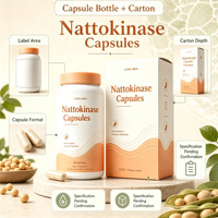 Capsules d'enzyme Nattokinase OEM - Haute puissance 2000 FU, sans OGM et sans gluten, 30 unités, étiquette personnalisée