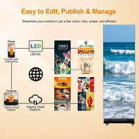Pantalla LED para Póster P2 P2.5 P1.8 a Todo Color, Ultrafina, Portátil, para Publicidad Digital en Interiores, Pantalla Espejo