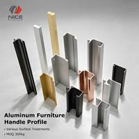 Poignée de meuble de cuisine en aluminium J-Pull 6063-T5, finition anodisée, pour armoire, tiroir, meuble, profil encastré, décorations découpées