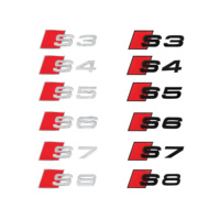 Autocollants de logo de style 3D ABS S3 4S S5 S6 S7 S8, lettres, emblème, autocollant pour le coffre arrière de la voiture, accessoires automobiles pour Audi S Series