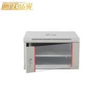 Armoire serveur murale 6U, rack réseau ventilé, enceinte en acier murale avec portes vitrées pour centre de données