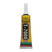 Colle liquide adhésive noire pour réparation de téléphones portables et tablettes, 50 ml, modèle 085-BLE-T7000-50ML, forte adhérence, viscosité moyenne, aiguille fine