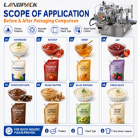 Machine de remplissage et de scellage pour sachets Doypack préremplis à bec verseur pour sauces rotatives (ketchup, vinaigrette, bouillie béarnaise, mayonnaise)