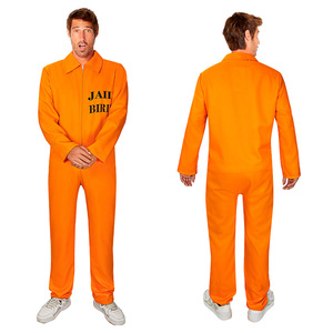 Disfraz de prisionero, conjunto de mono naranja para Halloween, actuación en escenario, disfraz unisex para adultos - Product Image 3