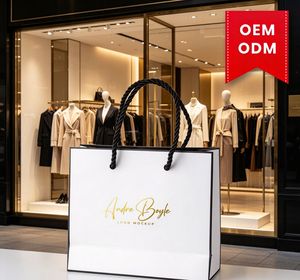 Bolsa de Regalo para Joyería Premium OEM ODM con Estampado de Marca en Lámina Dorada - Product Image 1