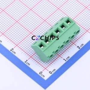 JL102-38106G01 <b>Screw</b> Terminal <b>Block</b> Through hole Component (THT),P=3.81mm Connector 1x6P 3.81mm Green Through Hole - Product Image 1