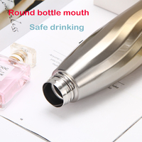 Mode Femme 500ml Bouteille D'eau En Acier Inoxydable Gradient Couleur Anti-dérapant Fond Cadeau Flacon