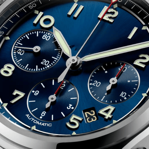 Montre mécanique Longinesing exquise et élégante avec chronographe à trois aiguilles, aiguilles et index lumineux en acier inoxydable. - Product Image 4