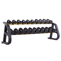 Soporte de Acero de 2 Niveles para Gimnasio, Resistente, para 10 Pares de Mancuernas, Juego de Mancuernas Premium para Uso en Casa o Gimnasio