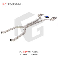 Système d'échappement Catback en acier inoxydable 304 ING pour BMW 550i F10 N63 V8 4.4T 2011-2016 et M550i G30 2017-2024