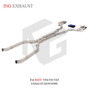 Sistema de Escape Catback con Válvula de Silenciador de Acero Inoxidable 304 ING para <span class=keywords><strong>BMW</strong></span> <span class=keywords><strong>550i</strong></span> F10 N63 V8 4.4T 2011+ - Product Image 5